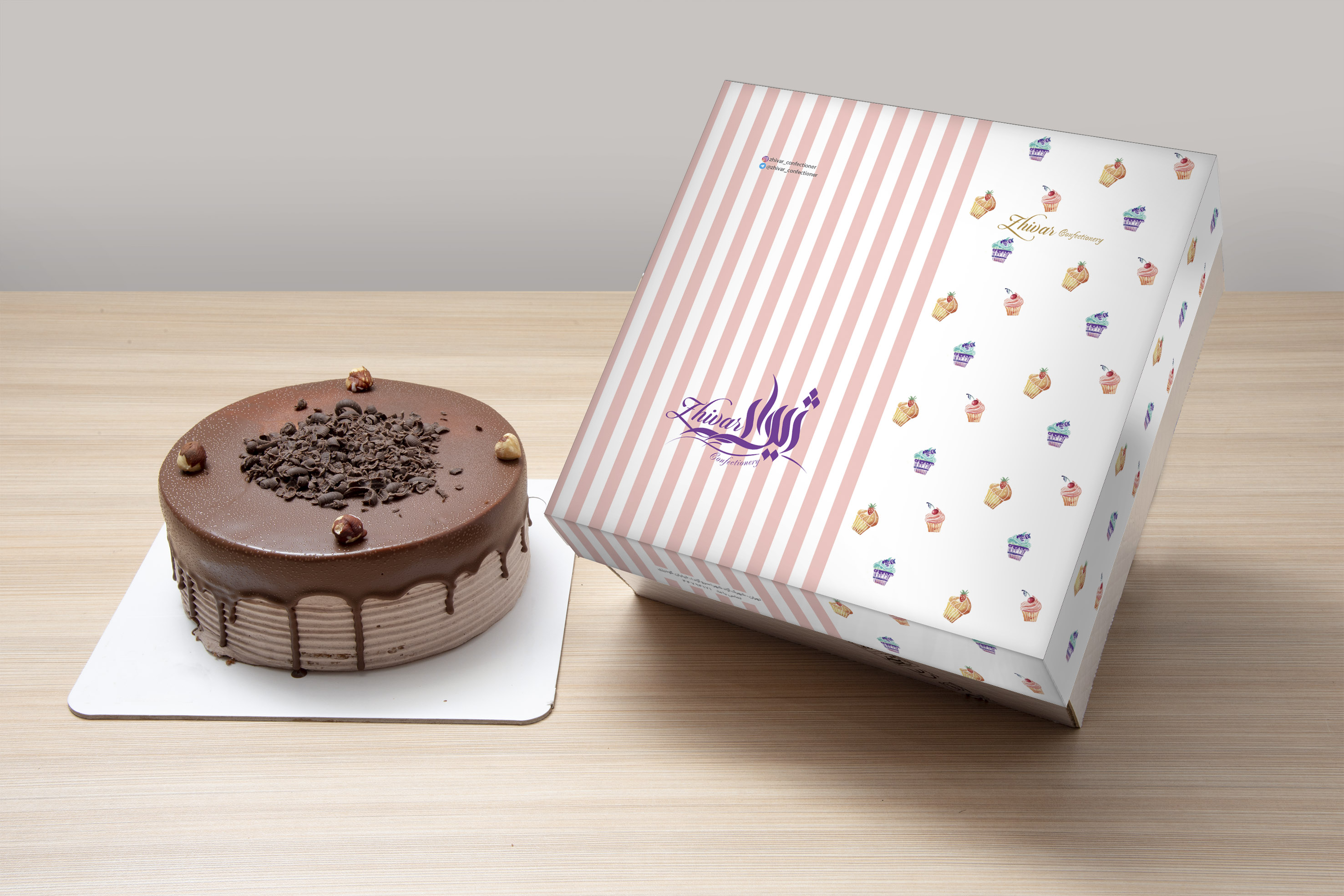 طراحی جعبه کیک ژیوار